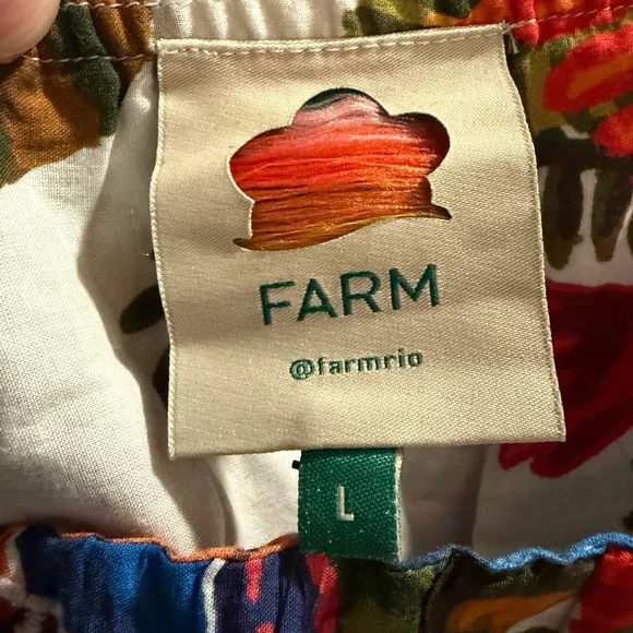 NWT Farm Rio Forest Birds crochet and guipure lace Cropped Blouse Size L - Picture 14 of 16